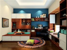 书桌的拼搭组合 挪威月色书房家具(书柜)