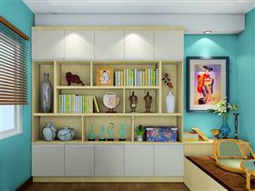  丹麦曲柳的面板 新实用主义书房家具 (书柜)